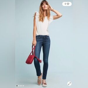 PAIGE Dark Wash Skyline Skinny Mid-Rise Jeans Size 26